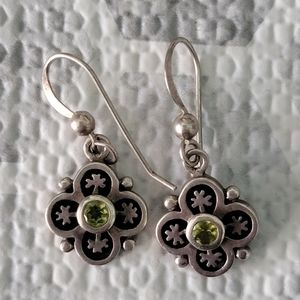 ✨️LAST DAY JULY 25TH✨️Sterling Silver Shamrock Peridot Set Earrings